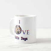 Australischer Rinderhund I-Liebe Kaffeetasse (Vorderseite Links)