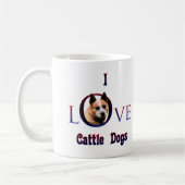 Australischer Rinderhund I-Liebe Kaffeetasse (Links)