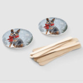 Australischer Rinderhund im Schnee Weihnachten Fächer (Non-assembled)