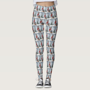 Australischer Rinderhund im Schnee Weihnachten Leggings