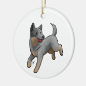 Australischer Rinderhund Keramik Ornament (Links)