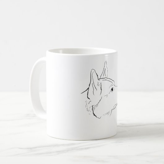 Australischer Rinderhund  | Line Art | Geschenkide Kaffeetasse (Vorderseite Links)