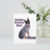 Australischer Rinderhund Mama 4 Postkarte (Stehend Vorderseite)