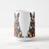 Australischer Rinderhund neben einem Jack-O-Lanter Kaffeetasse (Mittel)