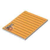 Australischer Rinderhund neben einem Jack-O-Lanter Notizblock (Rotiert)