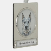 Australischer Rinderhund - Niedliche Original Dog Banner-Ornament Silber (Rechts)