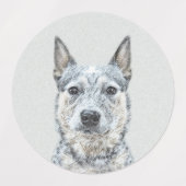 Australischer Rinderhund - Niedliche Original Dog Etiketten (Design 2)