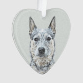 Australischer Rinderhund - Niedliche Original Dog  Ornament (Vorderseite)