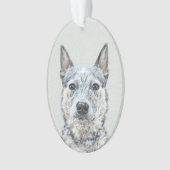 Australischer Rinderhund - Niedliche Original Dog  Ornament (Vorderseite)