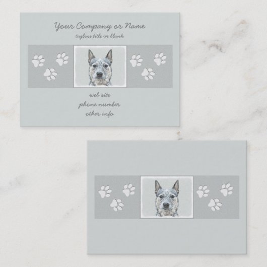 Australischer Rinderhund - Niedliche Original Dog Visitenkarte (Vorne/Hinten)