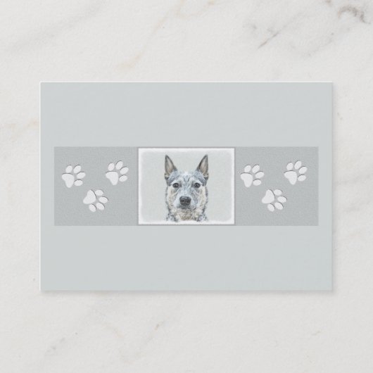 Australischer Rinderhund - Niedliche Original Dog Visitenkarte (Rückseite)