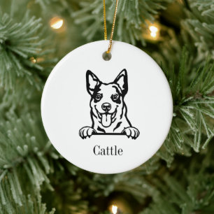 Australischer Rinderhund Personalisiert Pet Orname Keramik Ornament