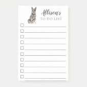 Australischer Rinderhund Personalisiert zu führen Post-it Klebezettel (Vorderseite)
