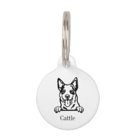 Australischer Rinderhund personalisierter Name Haustiermarke