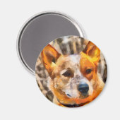 Australischer Rinderhund - Red Heeler Magnet (Vorderseite/Rückseite)
