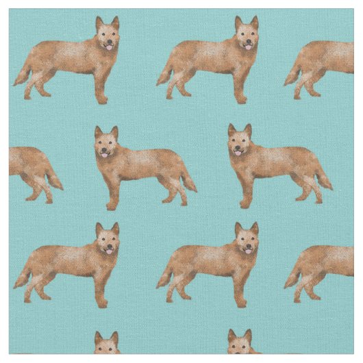 Australischer Rinderhund Roter Hund hellblau Stoff (Nahaufnahme)