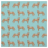 Australischer Rinderhund Roter Hund hellblau Stoff (Muster)