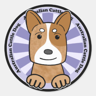 Australischer Rinderhund Runder Aufkleber