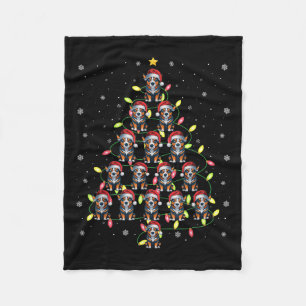 Australischer Rinderhund Santa Xmas Tree Lights Ug Fleecedecke