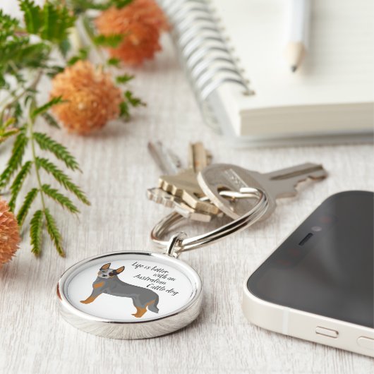 Australischer Rinderhund Schlüsselanhänger (Seite)