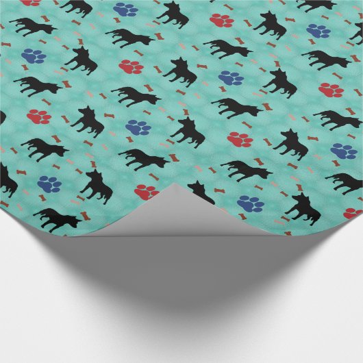 Australischer Rinderhund Shadow Geschenkpapier (Ecke)