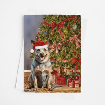 Australischer Rinderhund Watercolor Weihnachtsbaum