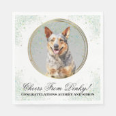 Australischer Rinderhund Wedding Napkin mit Foto Serviette (Vorderseite)