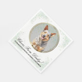 Australischer Rinderhund Wedding Napkin mit Foto Serviette (Ecke)