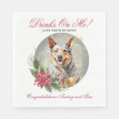 Australischer Rinderhund Wedding Napkin mit Foto Serviette (Vorderseite)