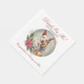 Australischer Rinderhund Wedding Napkin mit Foto Serviette (Ecke)