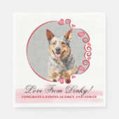 Australischer Rinderhund Wedding Napkin mit Foto Serviette (Vorderseite)