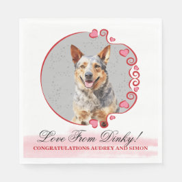 Australischer Rinderhund Wedding Napkin mit Foto Serviette