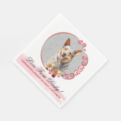 Australischer Rinderhund Wedding Napkin mit Foto Serviette (Ecke)