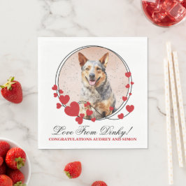 Australischer Rinderhund Wedding Napkin mit Foto Serviette