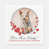 Australischer Rinderhund Wedding Napkin mit Foto Serviette (Vorderseite)