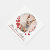 Australischer Rinderhund Wedding Napkin mit Foto Serviette (Ecke)
