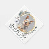 Australischer Rinderhund Wedding Napkin mit Foto Serviette (Ecke)