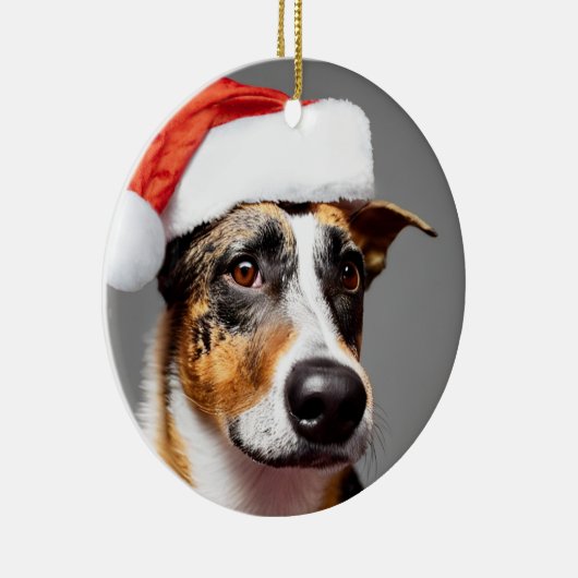 Australischer Rinderhund Weihnachten Keramik Ornament (Rechts)