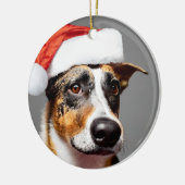 Australischer Rinderhund Weihnachten Keramik Ornament (Links)
