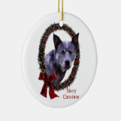 Australischer Rinderhund Weihnachten Keramikornament (Rechts)
