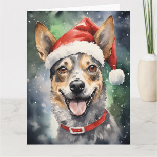 Australischer Rinderhund Weihnachtsfeiern Karte