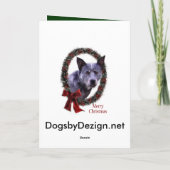 Australischer Rinderhund Weihnachtsgeschenke Feiertagskarte (Rückseite)