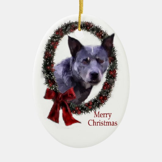 Australischer Rinderhund Weihnachtsgeschenke Ornam Keramik Ornament (Vorne)