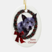 Australischer Rinderhund Weihnachtsgeschenke Ornam Keramik Ornament (Hinten)