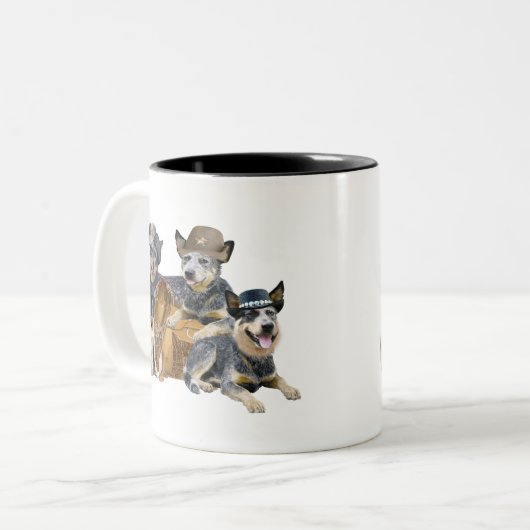 Australischer Rinderhund Zweifarbige Tasse (Vorderseite Links)