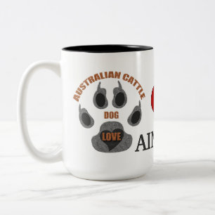 Australischer Rinderhundename Zweifarbige Tasse
