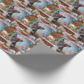 Australischer Rinderurlaub Backen Weihnachten Geschenkpapier (Ecke)