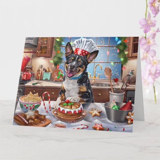 Australischer Rinderurlaub Backen Weihnachten Karte (Orchidee)