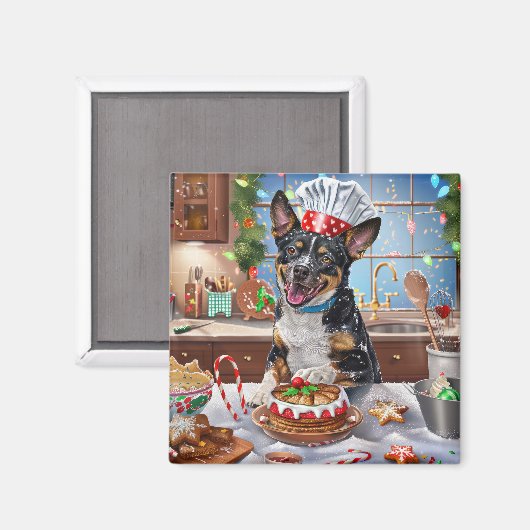 Australischer Rinderurlaub Backen Weihnachten Magnet (Vorderseite/Rückseite)