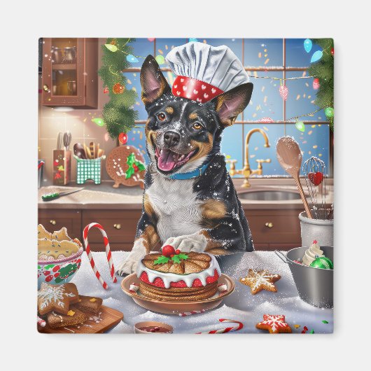 Australischer Rinderurlaub Backen Weihnachten Magnet (Vorne)
